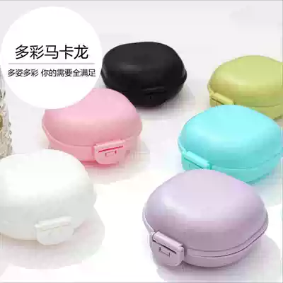 Korean creative fat incense box lock fashion travel business trip portable sealed incense box candy color with cover new