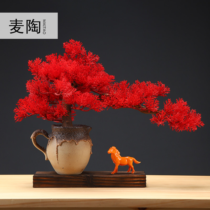 Simulation bonsai MaiTao new Chinese style household furnishing articles between sitting room porch soft outfit decoration miniascape of zen example act the role ofing is tasted