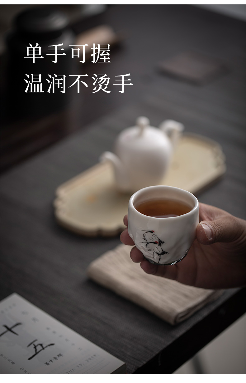 MaiTao jingdezhen hand - made the design kung fu tea cups ceramic sample tea cup white porcelain tea cups personal single CPU