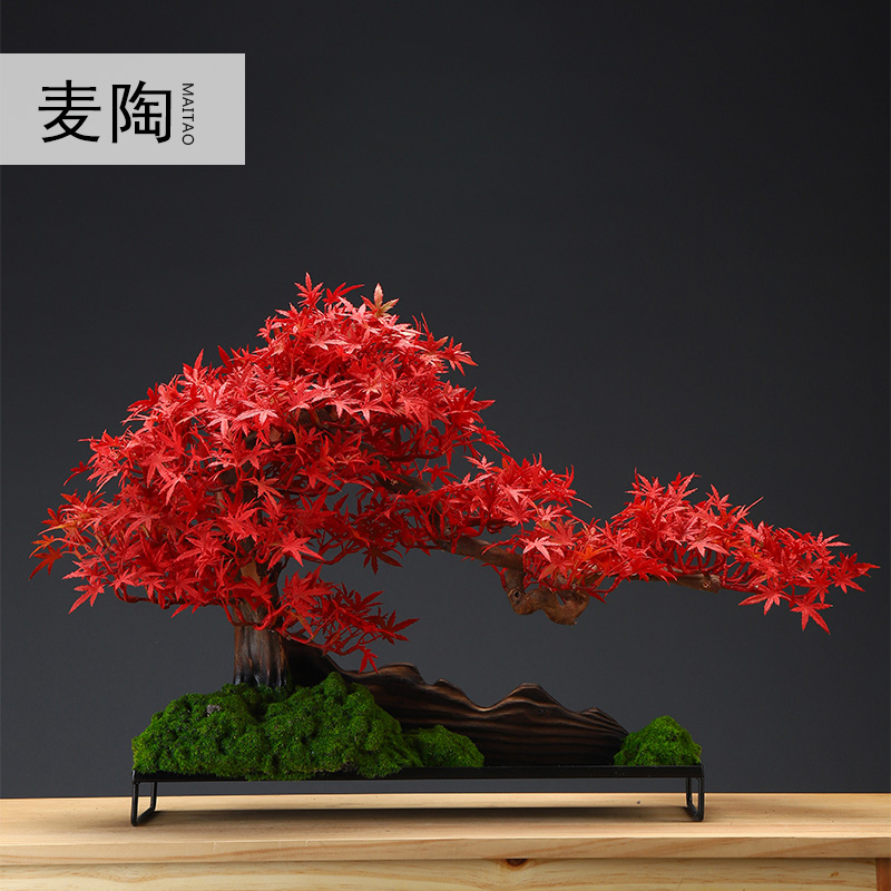 Simulation guest - the greeting pine bonsai MaiTao new Chinese style household model between ceramic furnishing articles sitting room porch soft outfit green plant