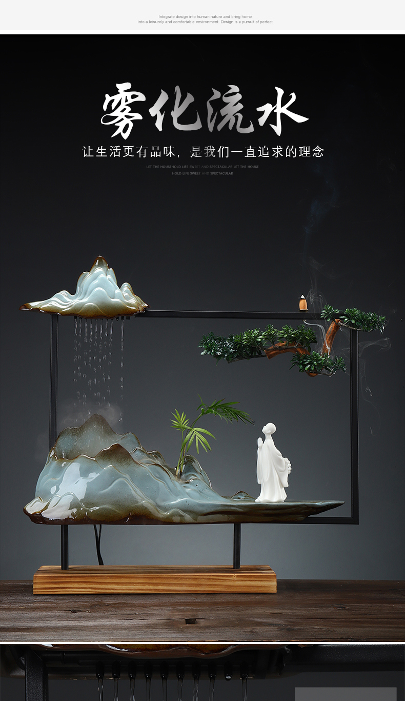 MaiTao creative fountain water apparatus furnishing articles sitting room office feng shui plutus household humidifier opening gifts