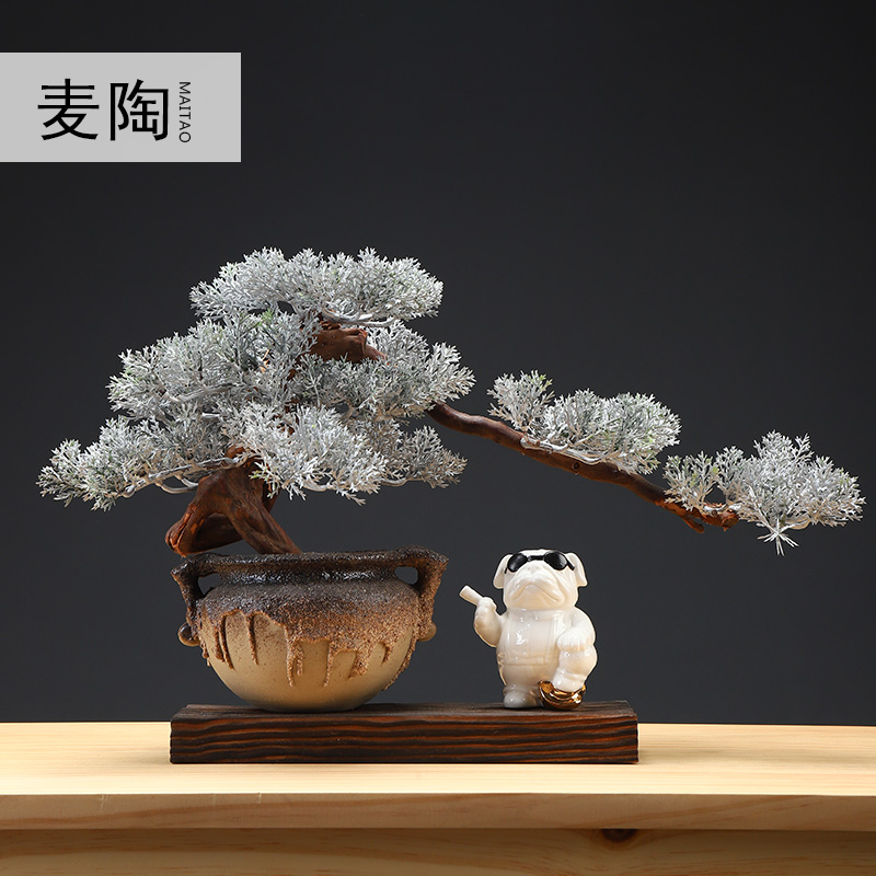 Simulation bonsai MaiTao new Chinese style household furnishing articles between sitting room porch soft outfit decoration miniascape of zen example act the role ofing is tasted