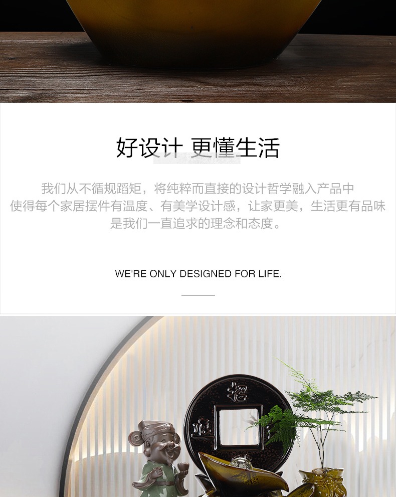 MaiTao water fountain furnishing articles ceramic feng shui plutus humidifier tank opening gifts sitting room office decoration