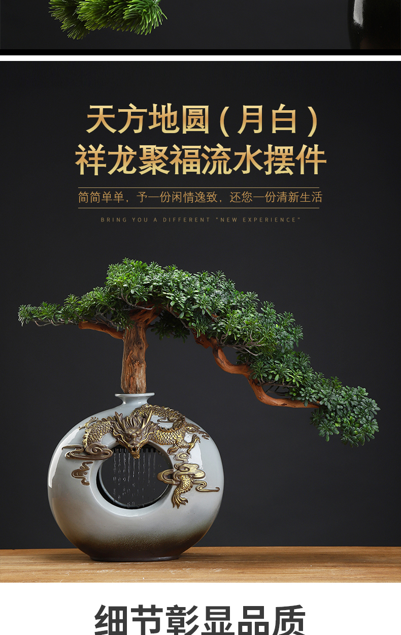 MaiTao new Chinese style water device simulation guest - the greeting pine home furnishing articles furnishing articles in extremely good fortune opening housewarming gift