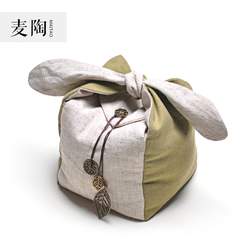 M now pot four cups of travel bag portable receive bag tea bag bag crack the teapot cup pot bag bag bag is thickening