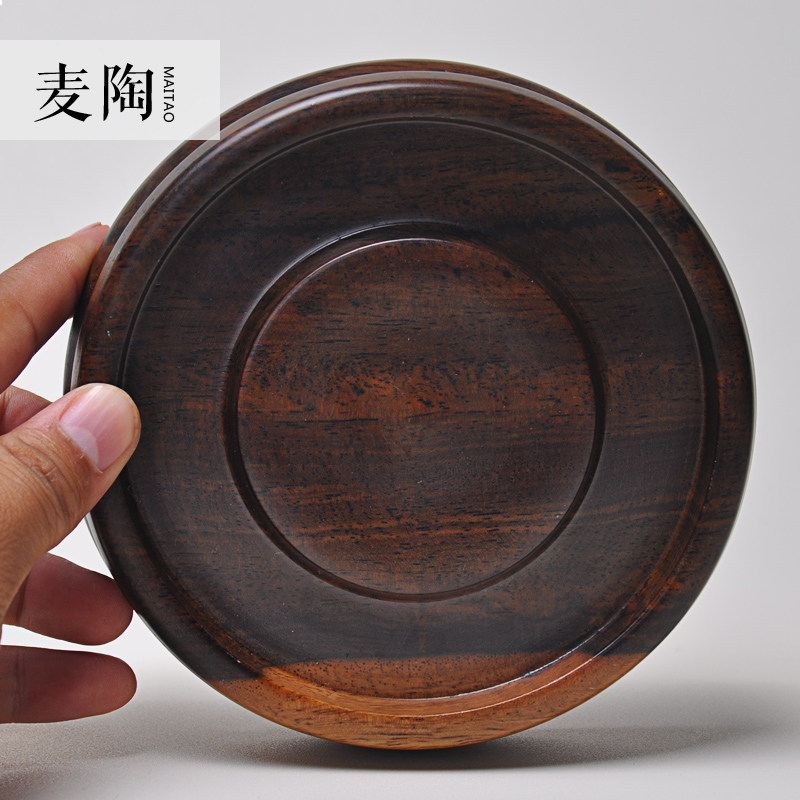 MaiTao ebony wood pot mat pot round hand cup mat pot bearing pot holder frame kung fu tea tea accessories