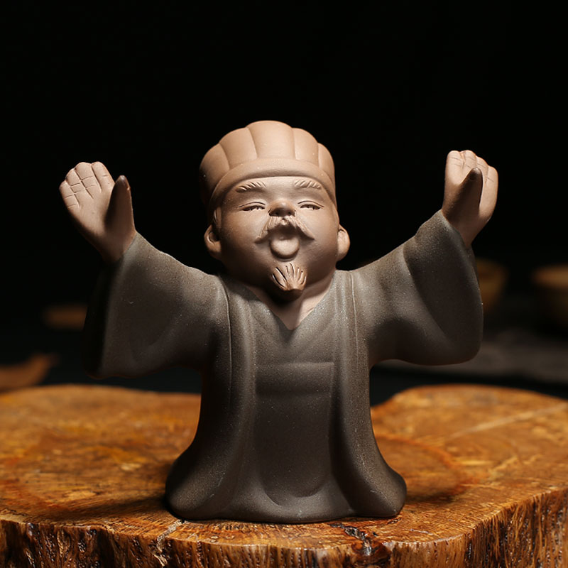 MaiTao kung fu tea tea accessories tea pets play furnishing articles color purple sand pottery collection of the three tea of a pet