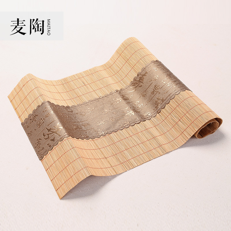 MaiTao natural bamboo tea table linen table flag weave checking bamboo bamboo mat mat tea shade insulation pad