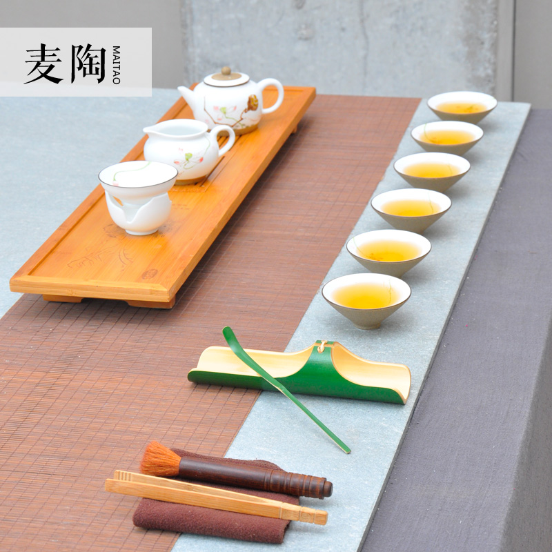 MaiTao bamboo incense inserted enjoy tea holder tea accessories tea towel teaspoons water run out of kung fu tea set spare parts