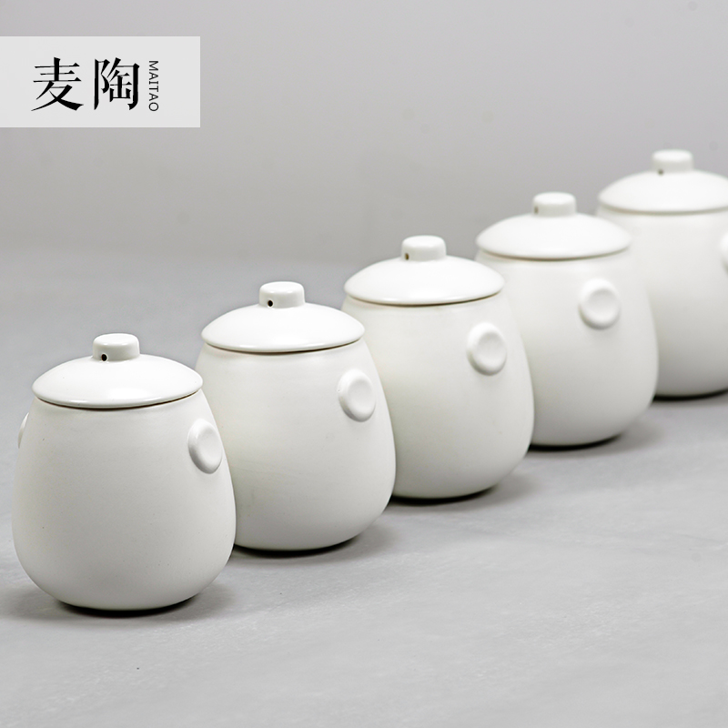MaiTao ceramic up caddy fixings inferior smooth storage tank sealing up POTS pu 'er tea bag caddy fixings