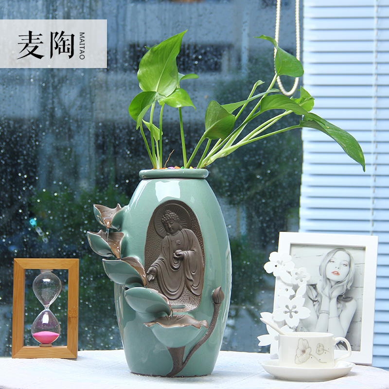 MaiTao unit water atomization furnishing articles ceramic landscape humidifier indoor living room flowerpot flower pot more than other meat