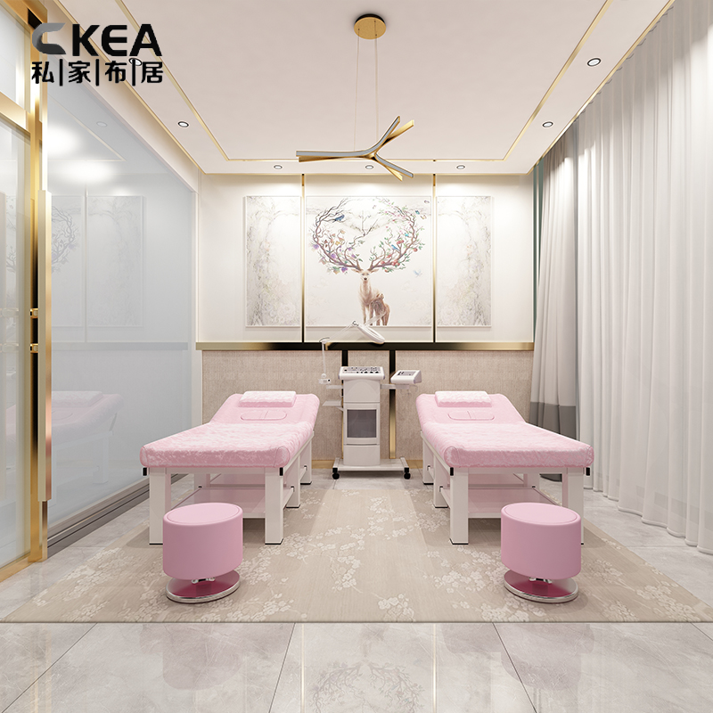 Beauty bed beauty salon dedicated tattoo beauty eyelashes chest hole traditional Chinese medicine massage physiotherapy moxibustion household folding massage bed