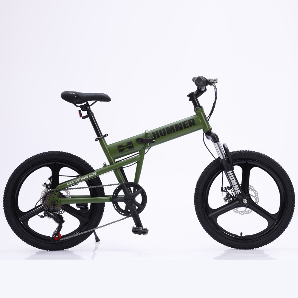 High carbon steel folding mountain bike variable speed 20 inch shock absorber oil disc brake anti-theft mountain bike