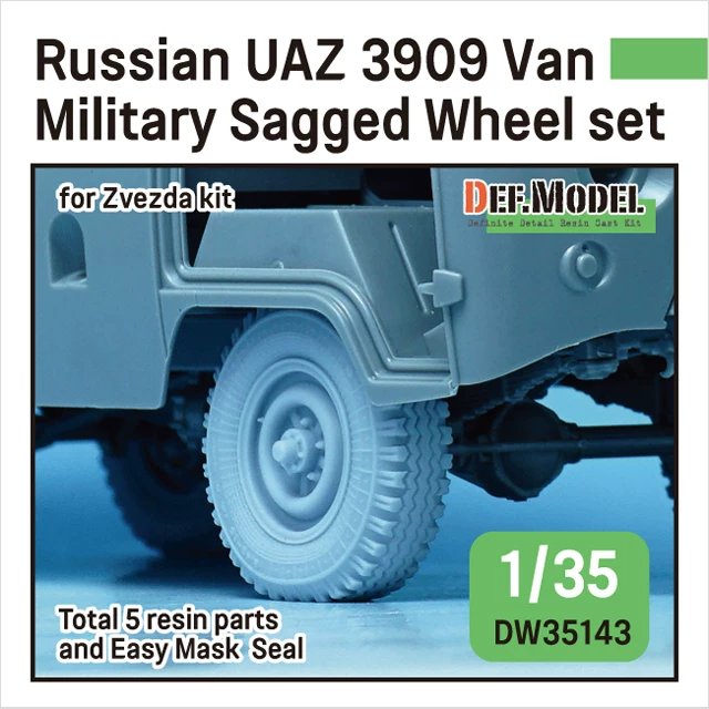 DEF DW35143 DW35144 1/35 УАЗ 3909 грузовик смоляной шина разнообразный стиль с красной звездой
