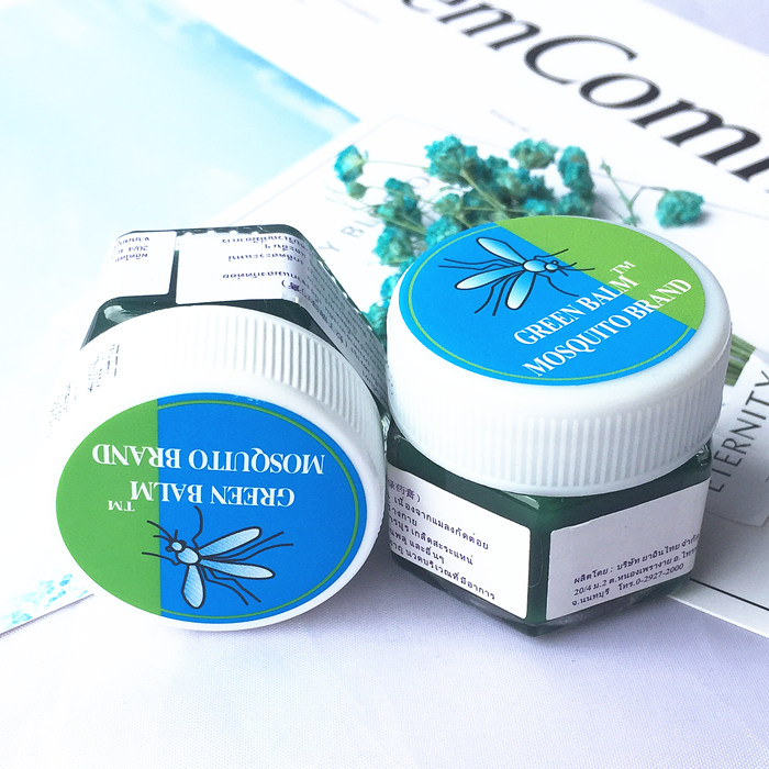 Thai mosquito brand green ointment grass balm anti-itch cream anti-mosquito bite refreshing brain anti-sleep cool cream mosquito repellent