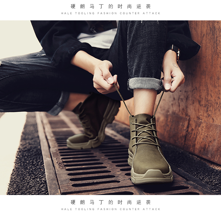 Trong những đôi giày nam Martin ủng nam công cụ gió của Anh Giày tuyết mùa đông ủng mùa thu cao để giúp giày nam giày the thao nam giá rẻ