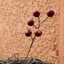 Foreign trade Original single home Residence Ornament Xiangdou Red Bean Emulation Flowers Christmas Small Ornament Berries Flowers Ring Handmade Diy