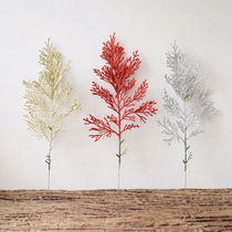 Golden Onion Powder Golden Christmas Tree Leaves Red Sprinkle Pink Bertree Leaves Christmas Decorations Hem Flowers Ring Vine inserts