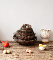 Birds nest decorations wooded straw choreography Birds nests Favorite Grass Nest Easter Accessories handmade Adornment Materials