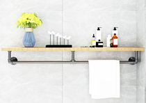  Black water pipe towel rack combination rack Wall-mounted American industrial Feng Shui pipe rack rack Simple bar bar