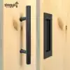 Door Handle Barn Door Black Handle Door Circular Dark Handle Modern Simple Push Pull Door Handle Door Handle