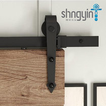  Barn door Indoor door Kitchen door hardware American sliding door track pulley Hanging wheel sliding rail Sliding door hanging rail