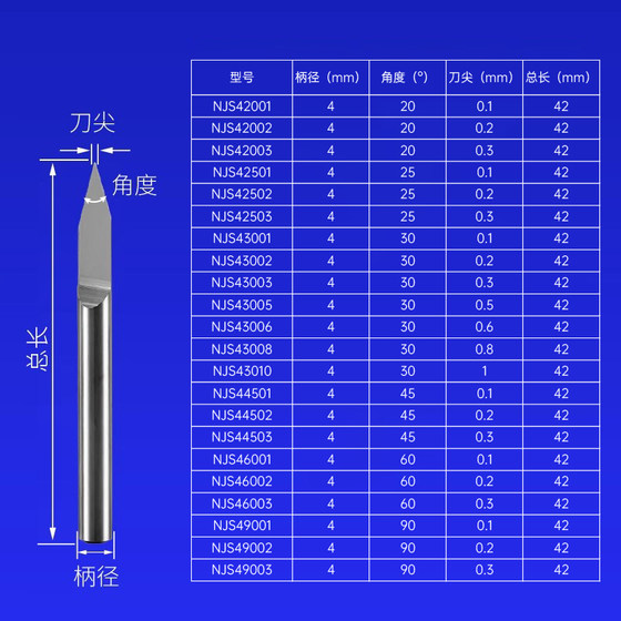 위트 4mm 금속 평면 바닥 날카로운 칼 철 구리 알루미늄 양각 조각 칼 텅스텐 강철 조각 칼 CNC 조각 기계 헤드