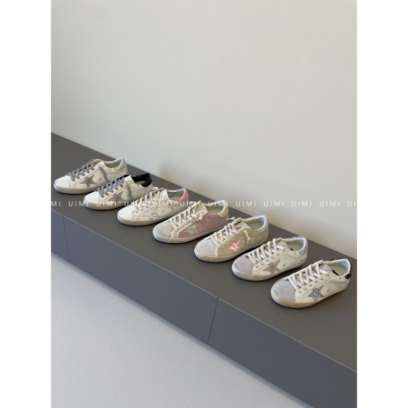 Uimi/Quality Upgrade/Export Channel! Sequin Star Distressed Sneakers Casual Shoes Women's Sneakers Dirty Shoes
