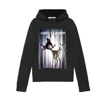 Charlie Luciano CL Fawn Snow White Clown Black White Illustration Hoodie Sweater