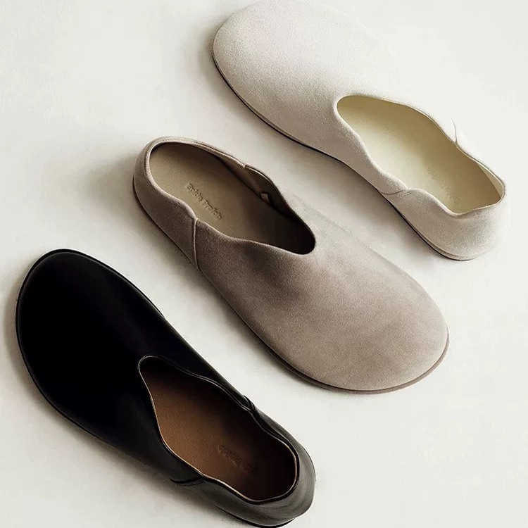 Epide Prefab Sheepskin Loafers Men's Slip-On Mules Women's Comfortable Simple Old Money Style