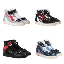 OFF-WHITE c o VIRGIL ABLOH OW 19ss RED BLACK WHITE Yellow HIGH-TOP SHOES