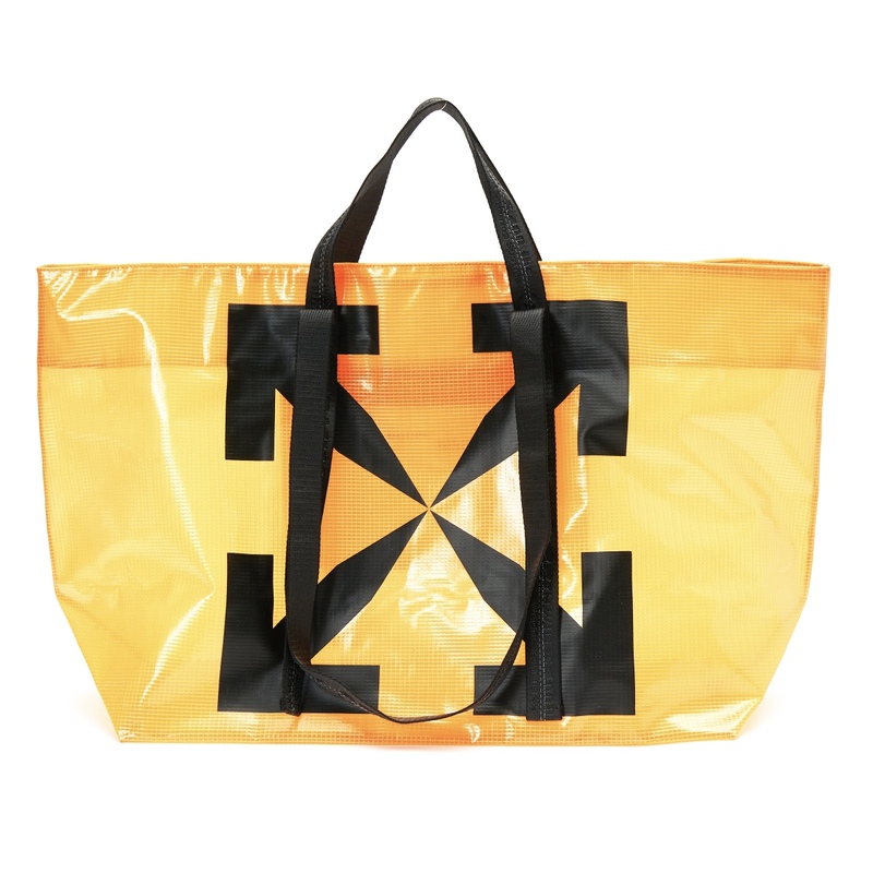 Off-White C/O Virgil Abloh 20Ss Transparent Arrow Yellow Tote Handbag