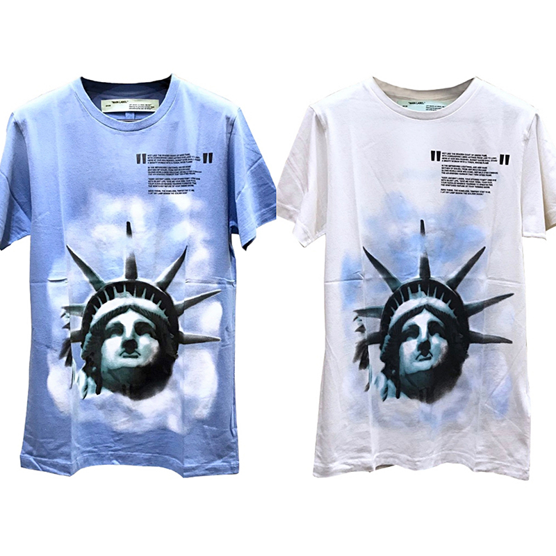 Off-White C/O Virgil Abloh 18Fw Free Torch White Short-Sleeved T-Shirt Tee