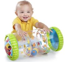 Inflatable baby walker PVC infant crawling roller baby practice crawling early education childrens toy with bell