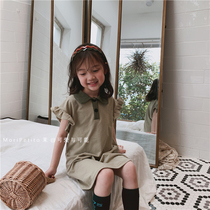 21 Ocean Gas Children Polo Shirt Girl Dress Girl Skirt Summer Baby Polo Skirt Girl With Dress Loose Casual Korean version