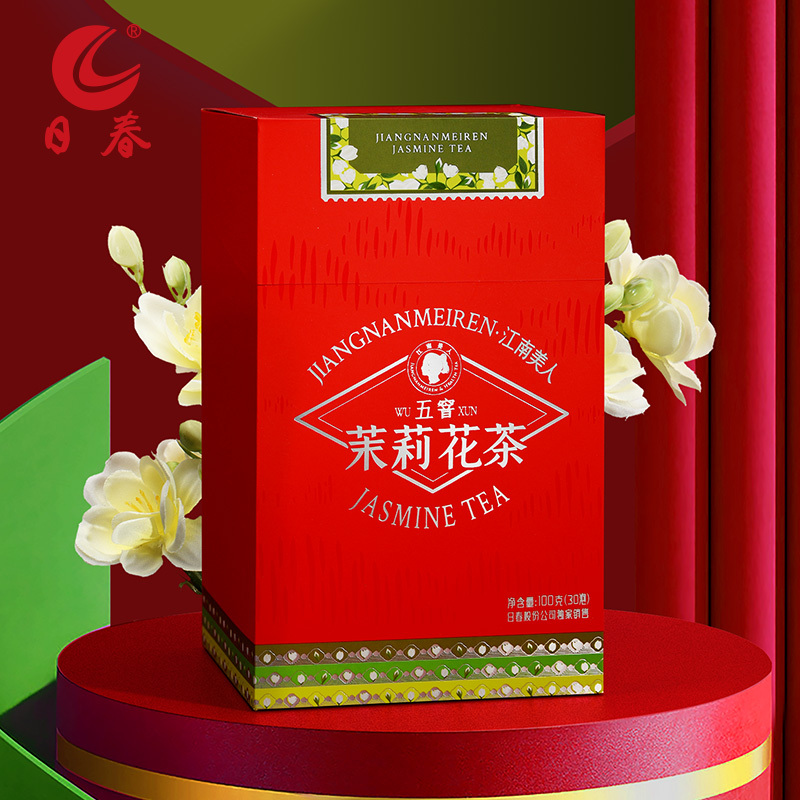 Rishun Tea Jasmine Tea Green Tea Da Baihao Herbal Tea [Five-Flavor Jasmine Tea 1000] 100g