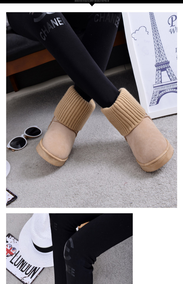 Mùa đông 2018 mới của các cô gái Hàn Quốc len tuyết ủng hai mang màu hồng ngọt ngào boot cổ cao