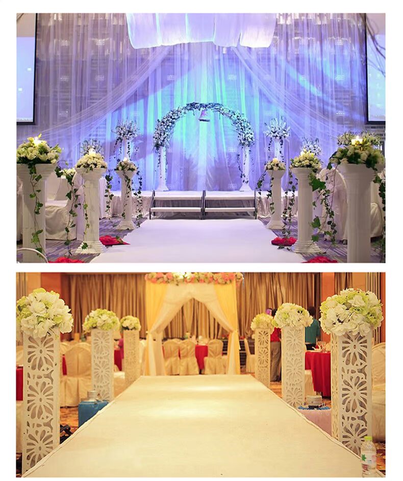 Trắng Wedding Carpet Tím Xanh Xanh Xám Đen Stage Triển lãm Red Carpet Disposable Carpet Wedding Triển lãm thảm simili