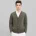 Honglian HỒNG LIAN mùa thu đông mới áo len cashmere nam cardigan khí chất thoải mái ấm áp - Áo len Cashmere áo khoác thể thao nam Áo len Cashmere