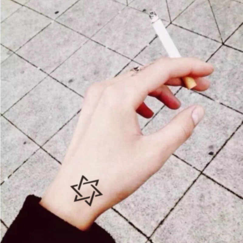 Yicaiteng Juice Cream Six Stars Template Tattoo Template Haina Tattoo Template