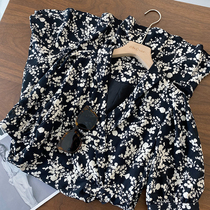 Herben Windbreaks Floral Dress Woman Closets Waist Display Slim A Word Snowspun Medium Long Dresses French Style Summer Dress 2021 New