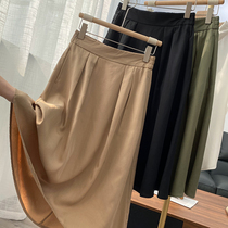 Daily single factory Pole minimalist with small crowdsourced art Heaven silk pituitary with high waist A character half body dress fluffy umbrella skirt Summer women