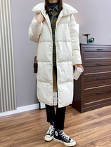 Warm quilt waterproof and anti-fouling 90 white duck down in autumn and winter long down jacket women over the knee 2021 New