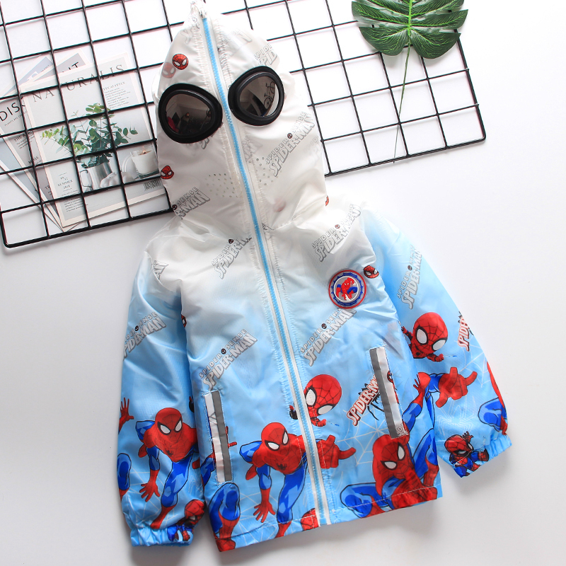 Ultraman Clothing, Kidsren's Sun Protection Clothing, Boys' Sun Protection Clothing, Summer Lightweight Boys' Spider-Man Jacket, Spring & Fall Style