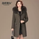 Hained School Vượt qua phụ nữ 2019 Mới mùa đông Rex Rabbit Fur liner Furcoat Mẹ vượt qua áo dài - Faux Fur