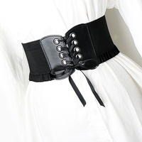 Belt women's wide skirt fashionable elastic elastic girdle decorative dress large size plus length fat sister trendy accessories