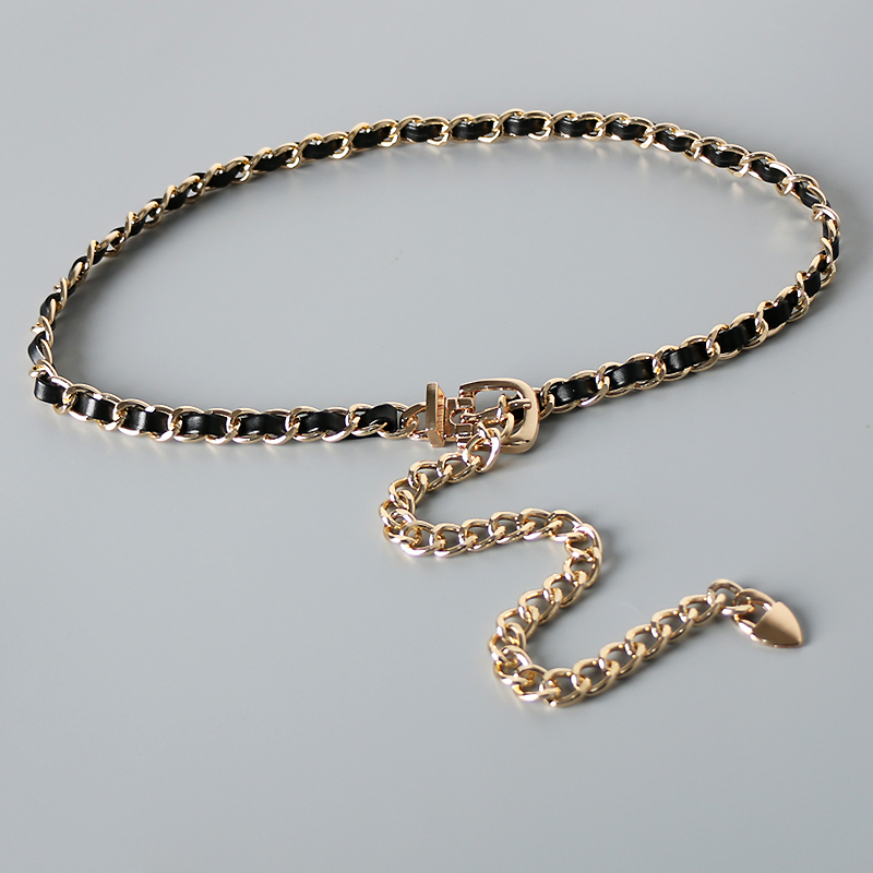 Chain Belt for Women, Fashionable and Versatile, Suitable for Skirts and Jeans, Decorative Thin Waist Chain, ins Hot Girl Metal Chain Accessory