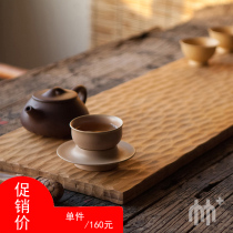 Spring) bamboo whole tea tray simple Zen personality dry brewed tea tray household tea space tea tray handmade tea props