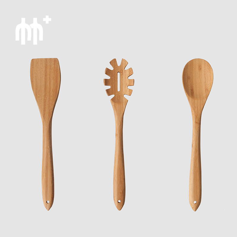 kitchen bamboo spoon bamboo spatula noodles three-piece set