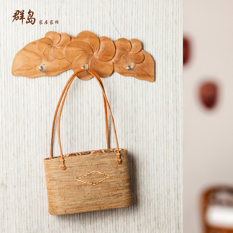 Bali imported weaving holiday bag beach hand-made vine bag fresh single shoulder leisure national wind